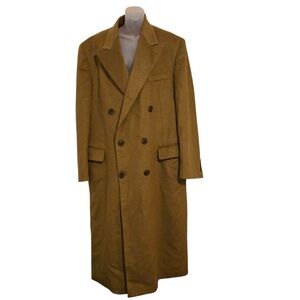 Brooks Brothers made in Canada tan brown cashmere Trench Coat